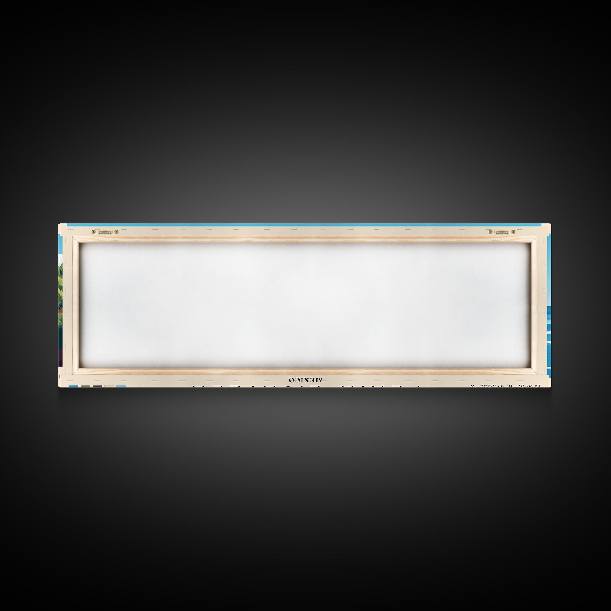 Playa Zicatela, Mexico Panoramic Print, Vacation Gift, Mexico Wall Art, Beach Painting, Beach Decor, Large Wall Art, Wood Frame Art