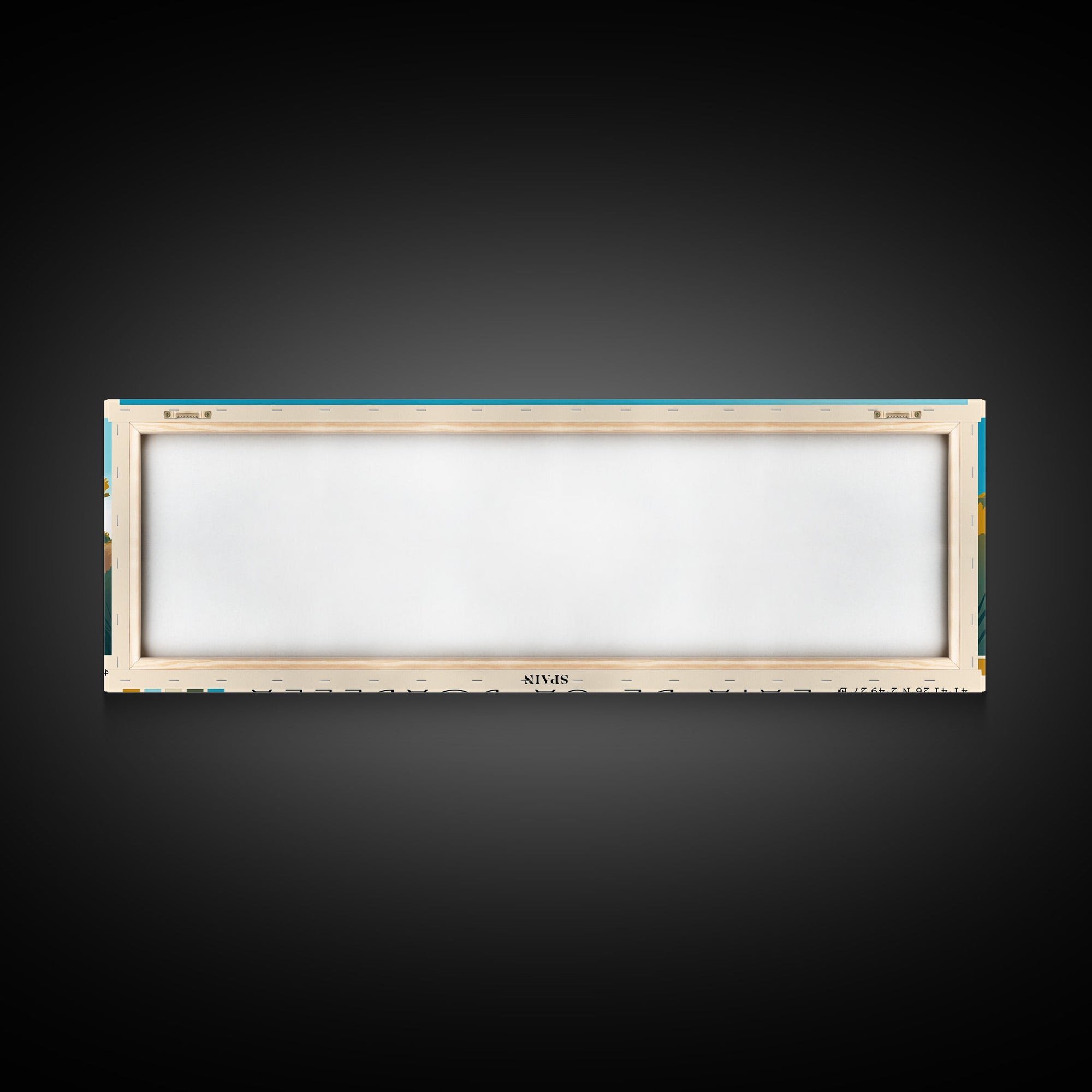 Playa de Sa Boadella, Spain Panoramic Print, Vacation Gift, Spain Wall Art, Beach Painting, Beach Decor, Beach Or Lakehouse Art