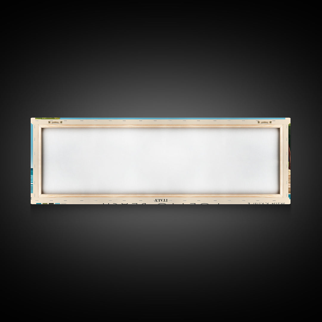 Poetto Beach, Italy Panoramic Print, Vacation Gift, Italy Wall Art, Vacation Wall Art, Vacatation Memories, Beach Decor, Beach Or Lakehouse Art