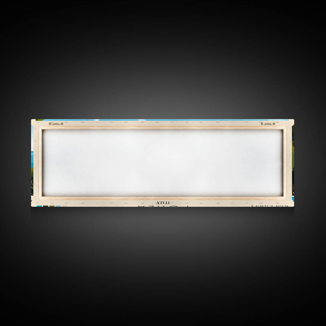 Ponza, Italy Panoramic Beach Print, Vacation Gift, Italy Wall Art, Beach Painting, Beach Decor, Beach Painting