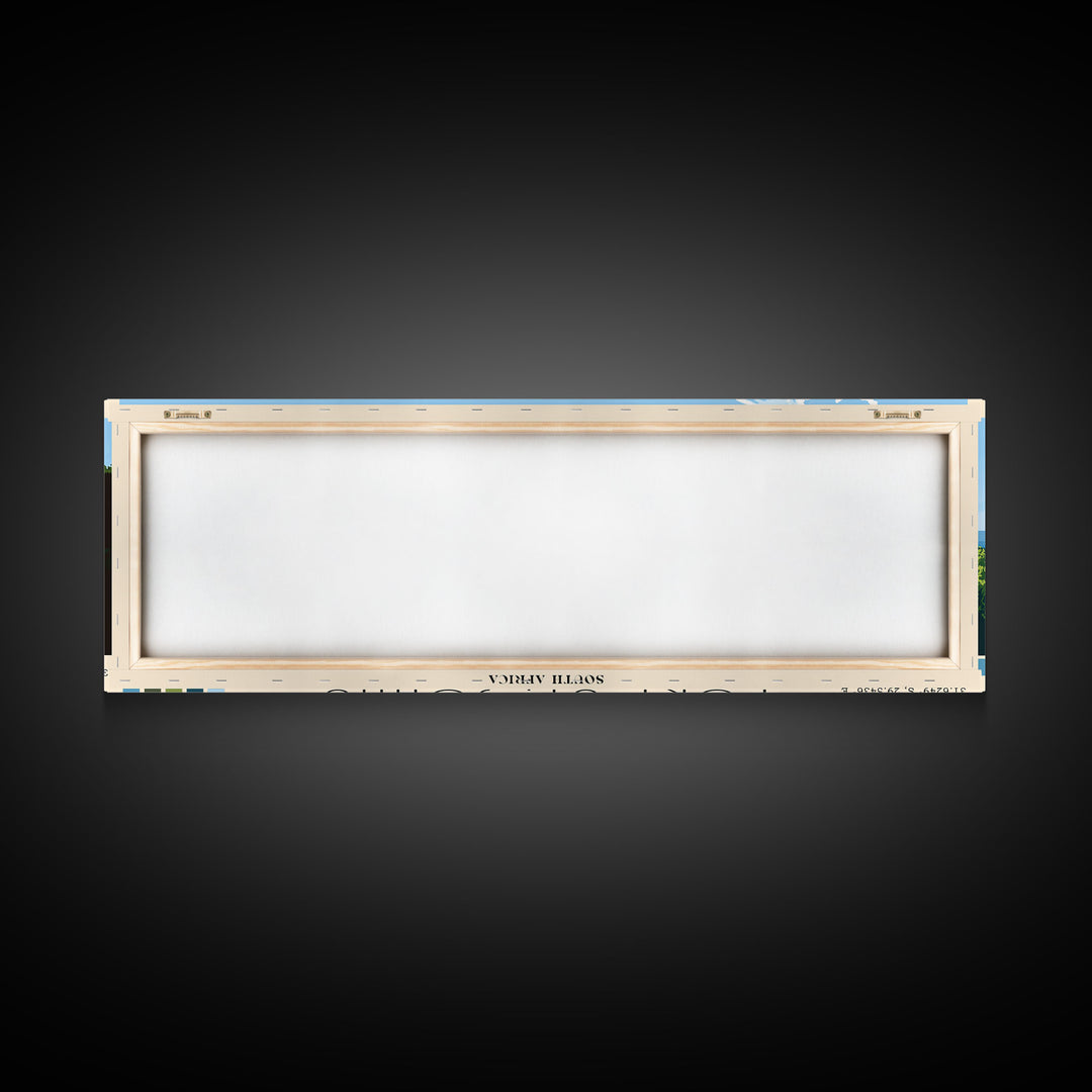 Port St. Johns, South Africa Panoramic Beach Print, Vacation Gift, South Africa Wall Art, Framed Canvas Print, Framed Beach Painting