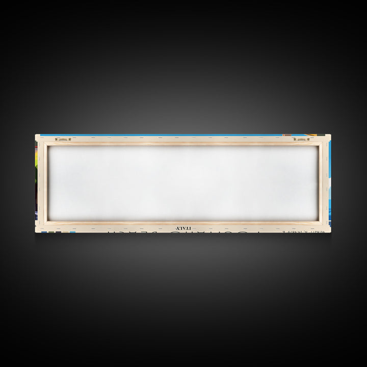 Positano Beach, Italy Panoramic Print, Vacation Gift, Italy Wall Art, Beach Painting, Beach Decor, Beach Or Lakehouse Art