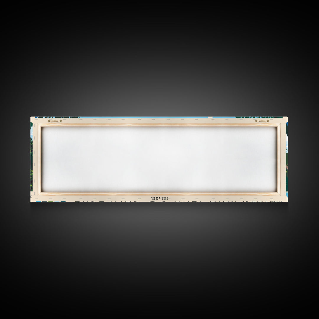Praia Ilha do Campeche, Brazil Panoramic Print, Vacation Gift, Brazil Wall Art, Beach Painting, Beach Decor, Large Wall Art, Wood Frame Art