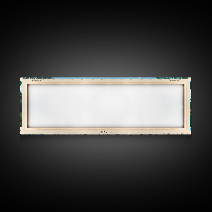 Praia Ilha do Campeche, Brazil Panoramic Print, Vacation Gift, Brazil Wall Art, Beach Painting, Beach Decor, Large Wall Art, Wood Frame Art