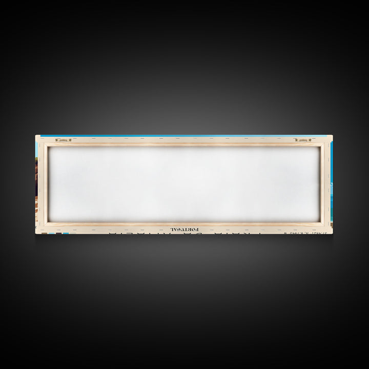 Praia da Amália, Portugal Panoramic Beach Print, Vacation Gift, Portugal Wall Art, Beach Painting, Beach Decor, Beach Painting