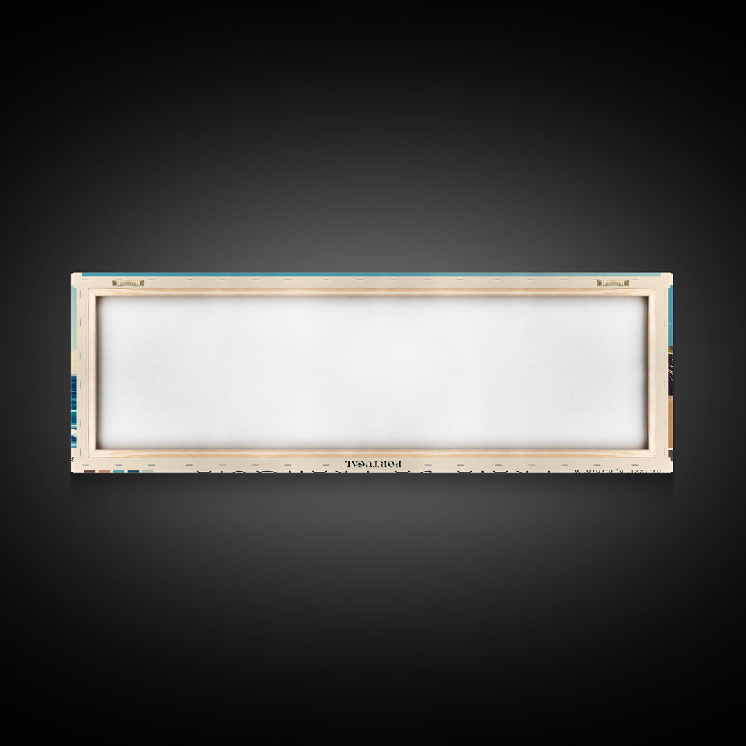 Praia da Franquia, Portugal Panoramic Print, Vacation Gift, Portugal Wall Art, Beach Painting, Beach Decor, Beach Or Lakehouse Art