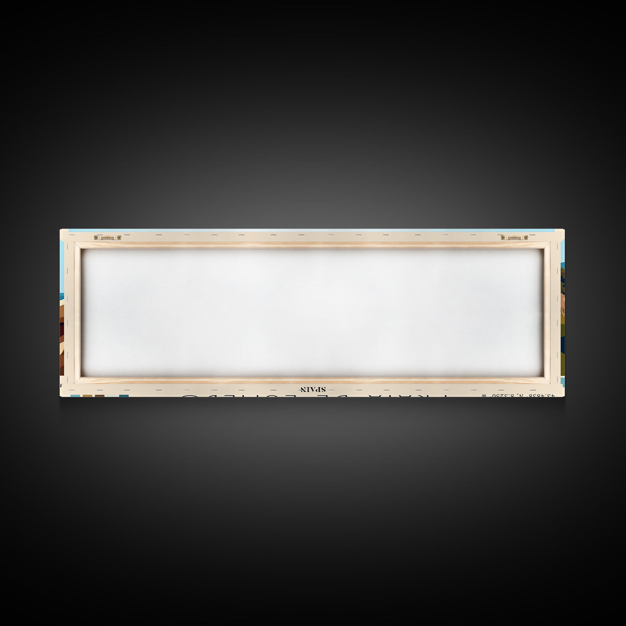 Praia de Lumebó, Spain Panoramic Beach Print, Vacation Gift, Spain Wall Art, Framed Canvas Print, Framed Beach Painting