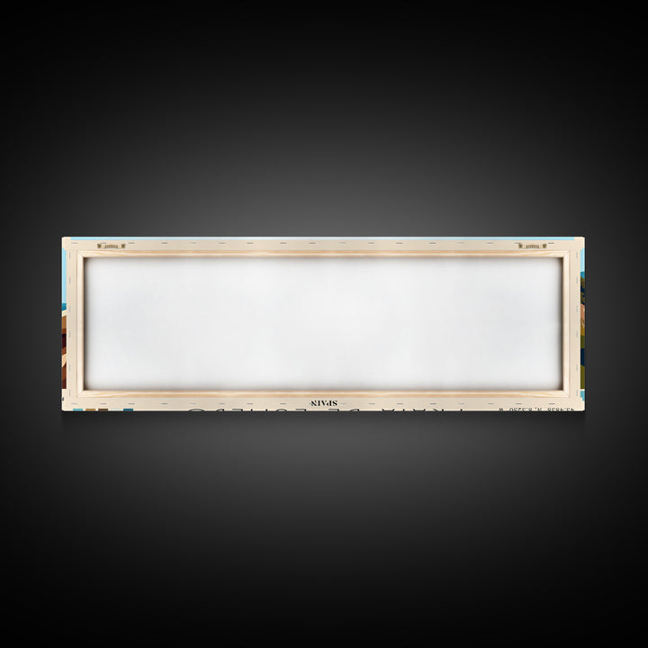 Praia de Lumebó, Spain Panoramic Beach Print, Vacation Gift, Spain Wall Art, Framed Canvas Print, Framed Beach Painting