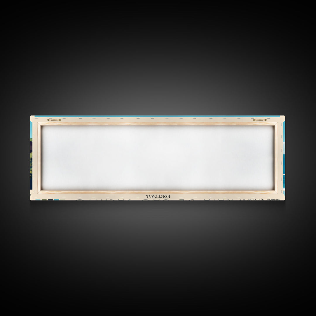 Praia de São Jacinto, Portugal Panoramic Print, Vacation Gift, Portugal Wall Art, Beach Painting, Beach Decor, Large Wall Art, Wood Frame Art