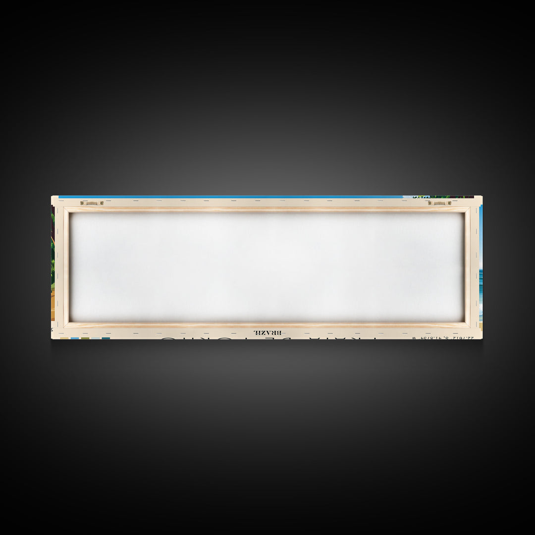 Praia de Forno, Brazil Panoramic Print, Vacation Gift, Brazil Wall Art, Beach Painting, Beach Decor, Large Wall Art, Wood Frame Art