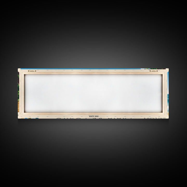 Praia de Forno, Brazil Panoramic Print, Vacation Gift, Brazil Wall Art, Beach Painting, Beach Decor, Large Wall Art, Wood Frame Art