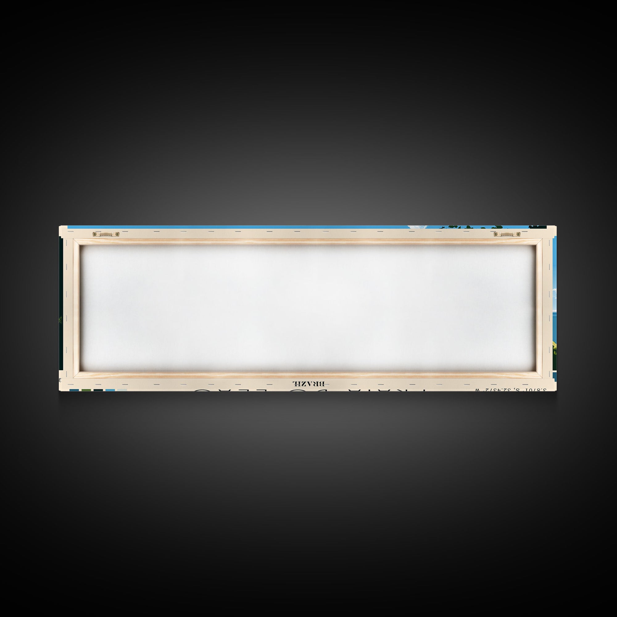 Praia do Leão, Brazil Panoramic Beach Print, Vacation Gift, Brazil Wall Art, Framed Canvas Print, Framed Beach Painting