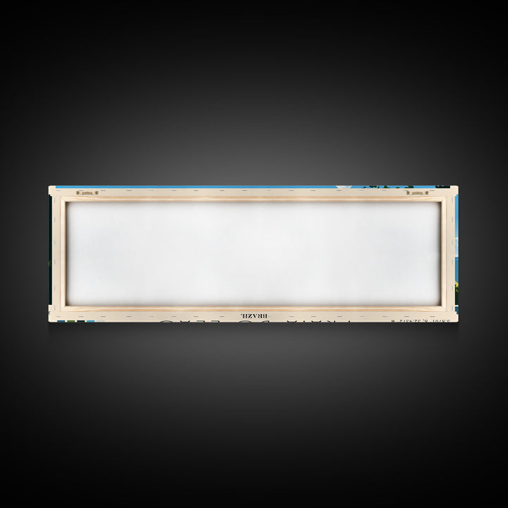 Praia do Leão, Brazil Panoramic Beach Print, Vacation Gift, Brazil Wall Art, Framed Canvas Print, Framed Beach Painting