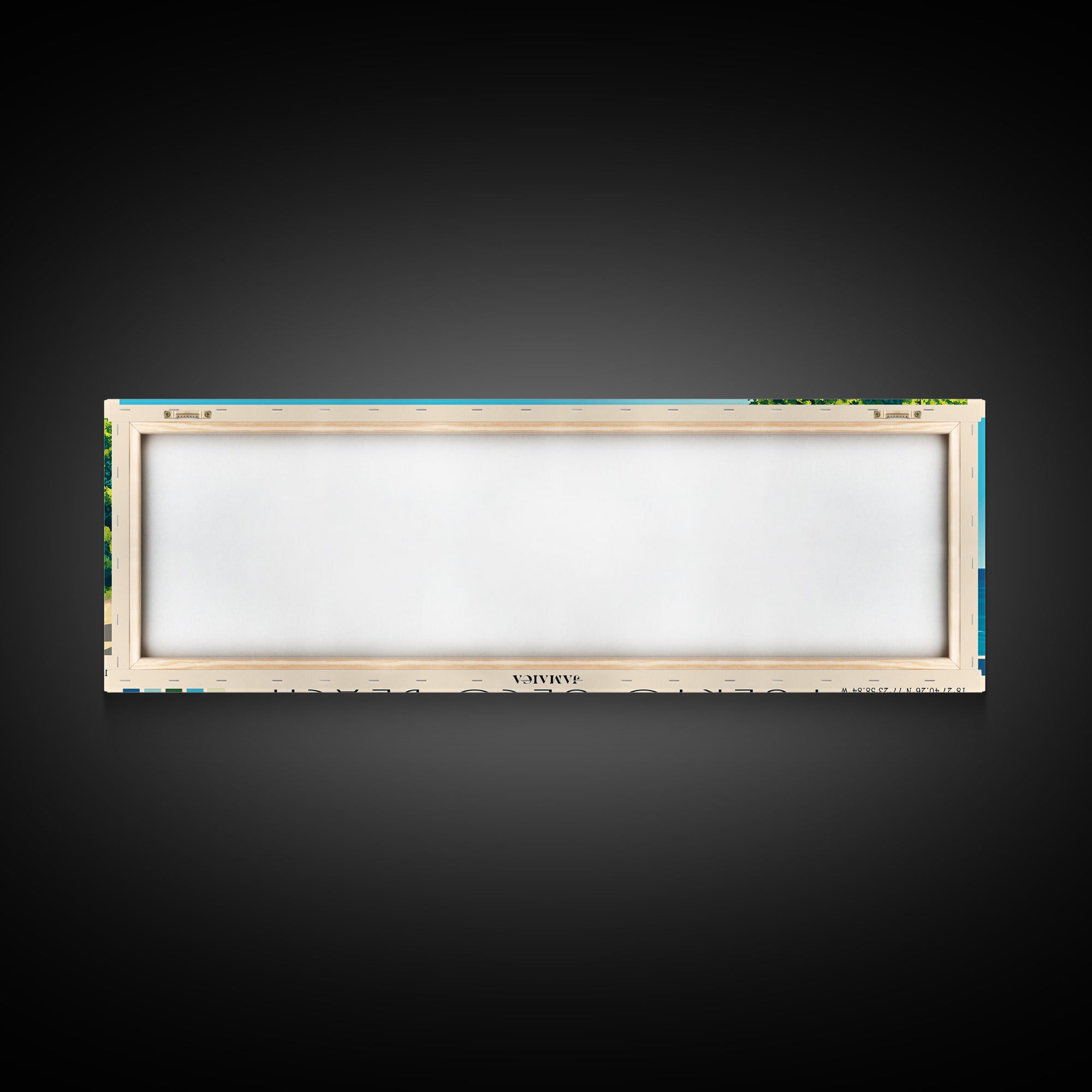 Puerto Seco Beach, Jamaica Panoramic Beach Print, Vacation Gift, Jamaica Wall Art, Beach Painting, Beach Decor, Beach Painting
