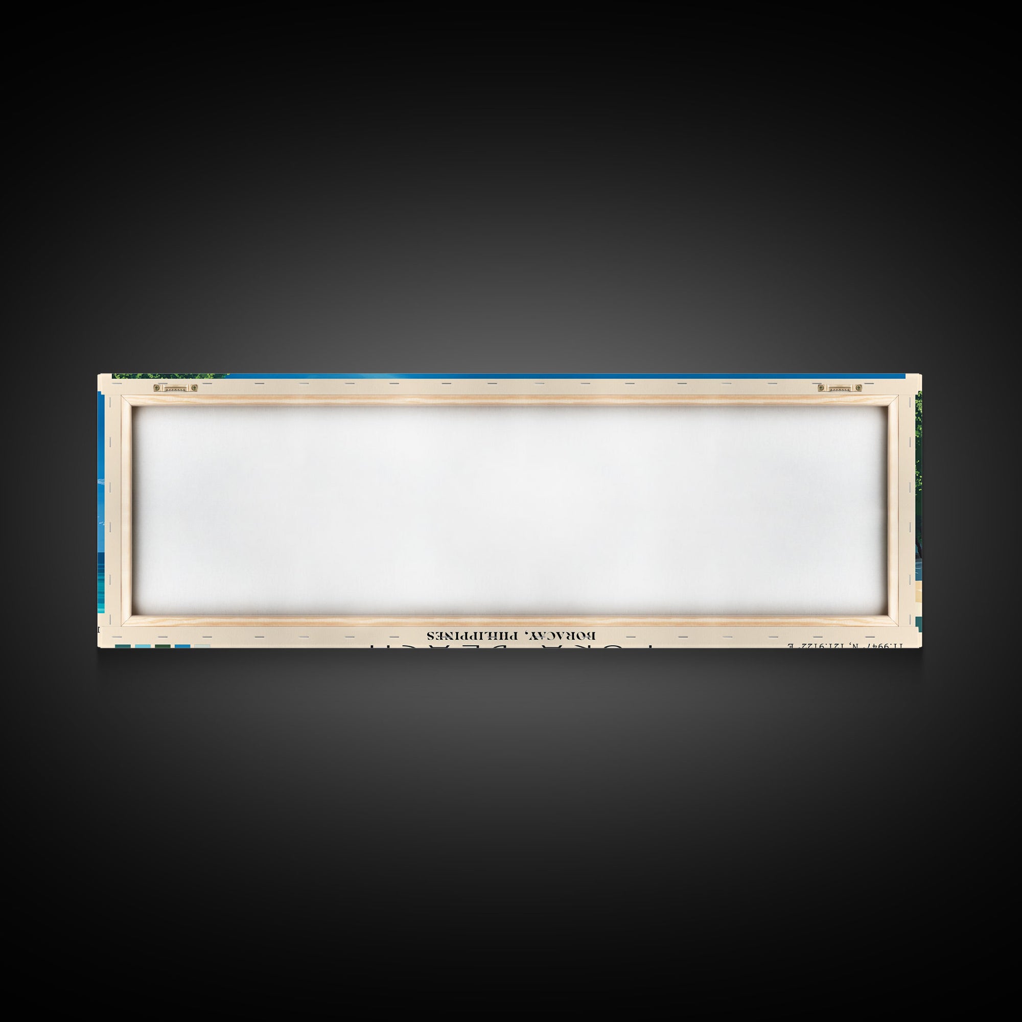 Puka Beach, Boracay, Philippines Panoramic Beach Print, Vacation Gift, Boracay, Philippines Wall Art, Framed Canvas Print, Framed Beach Painting