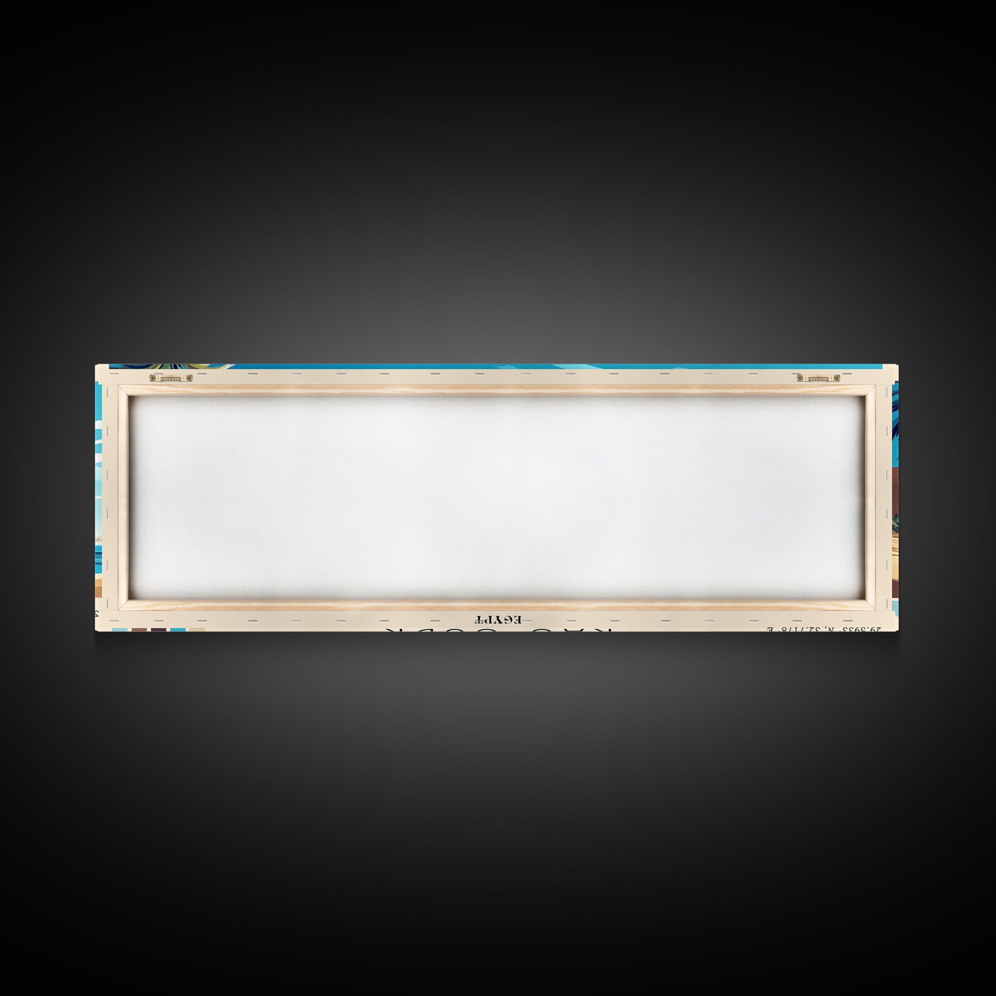 Ras Sudr, Egypt Panoramic Print, Vacation Gift, Egypt Wall Art, Beach Painting, Beach Decor, Large Wall Art, Wood Frame Art