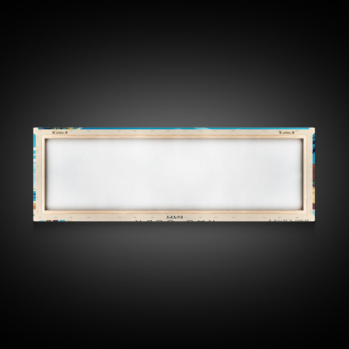 Ras Sudr, Egypt Panoramic Print, Vacation Gift, Egypt Wall Art, Beach Painting, Beach Decor, Large Wall Art, Wood Frame Art