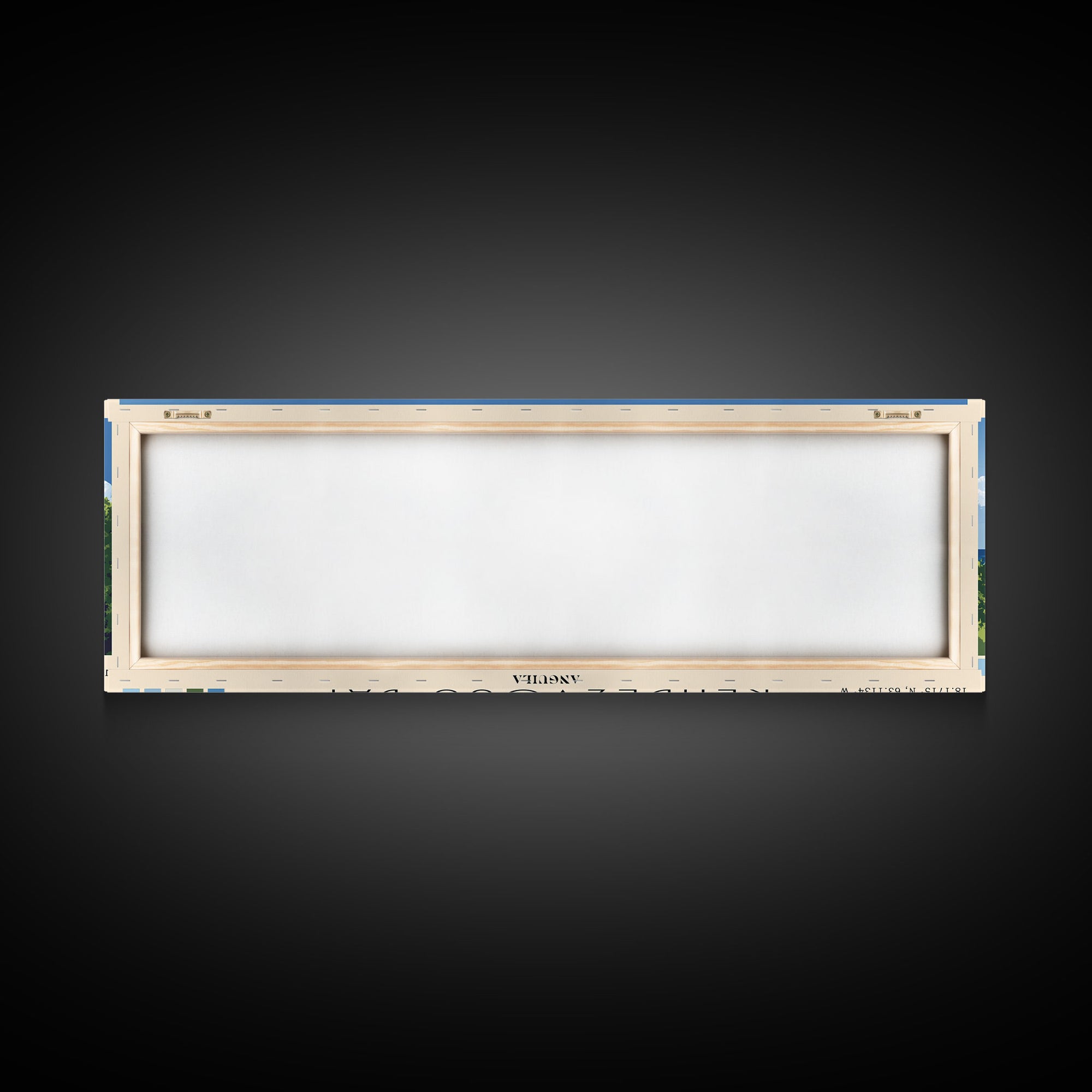 Rendezvous Bay, Anguila Panoramic Beach Print, Vacation Gift, Anguila Wall Art, Framed Canvas Print, Framed Beach Painting