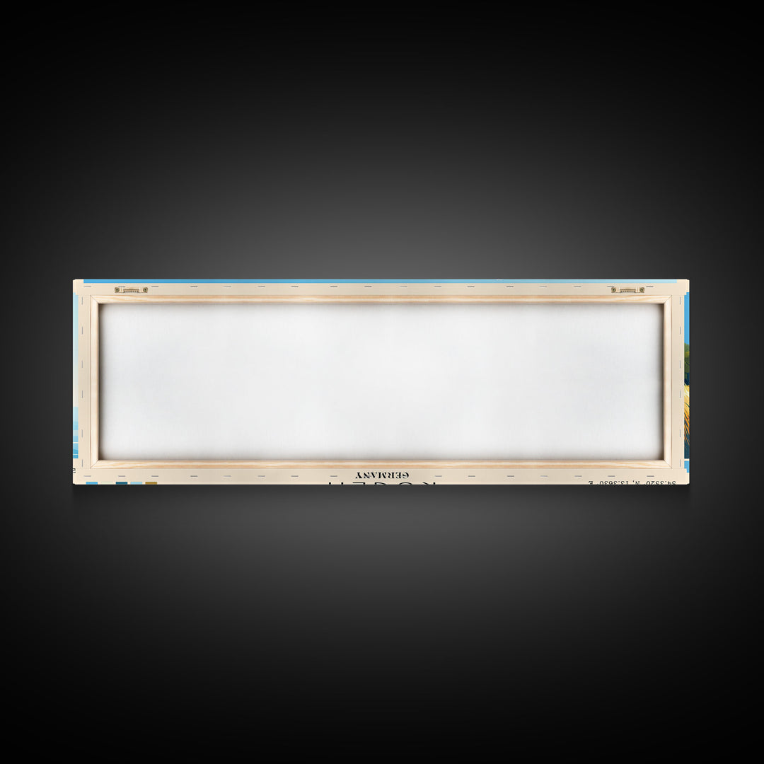 Rügen, Germany Panoramic Beach Print, Vacation Gift, Germany Wall Art, Beach Painting, Beach Decor, Beach Painting