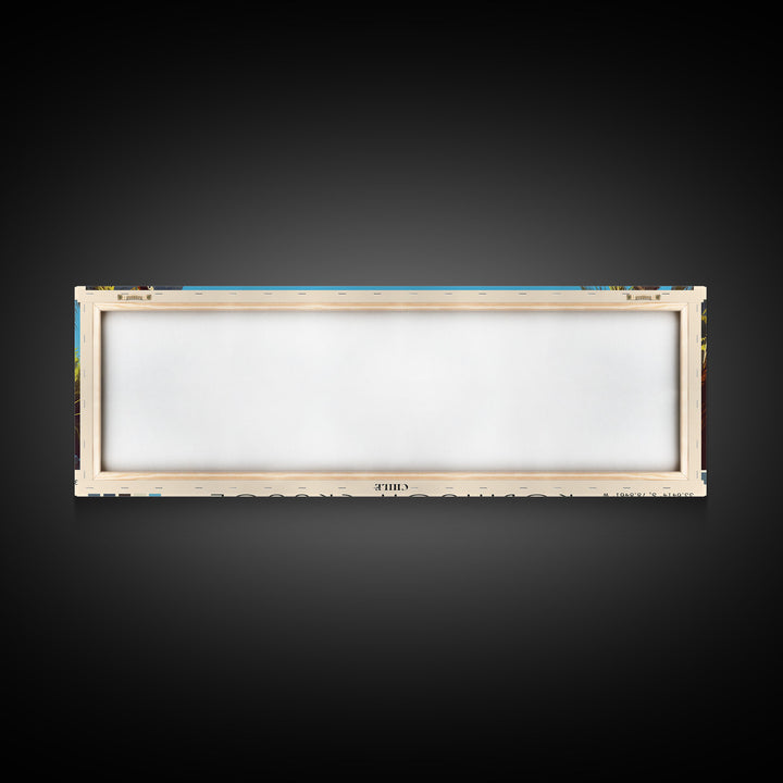 Robinson Crusoe, Chile Panoramic Print, Vacation Gift, Chile Wall Art, Beach Painting, Beach Decor, Large Wall Art, Wood Frame Art