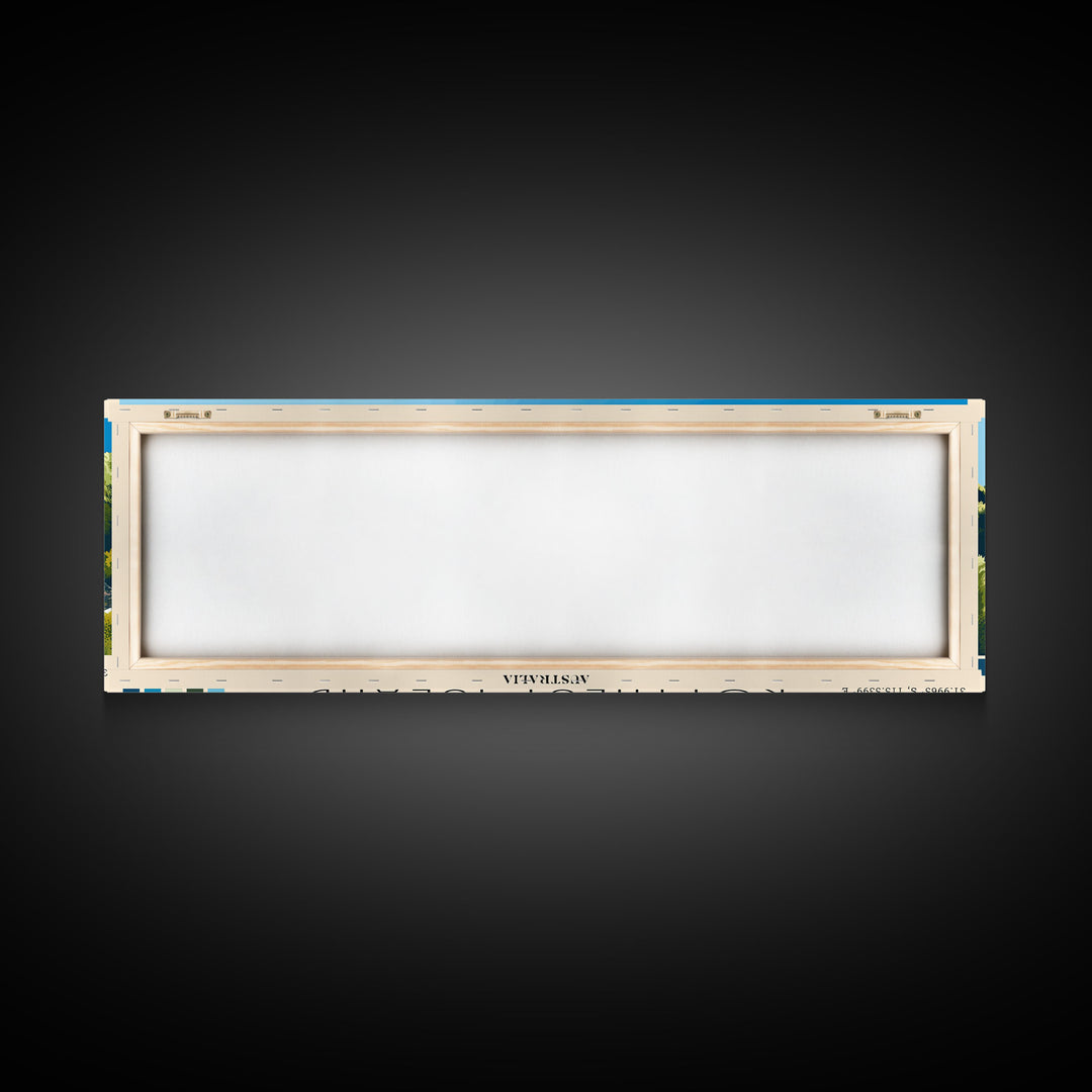 Rottnest Island, Australia Panoramic Print, Vacation Gift, Australia Wall Art, Beach Painting, Beach Decor, Beach Or Lakehouse Art