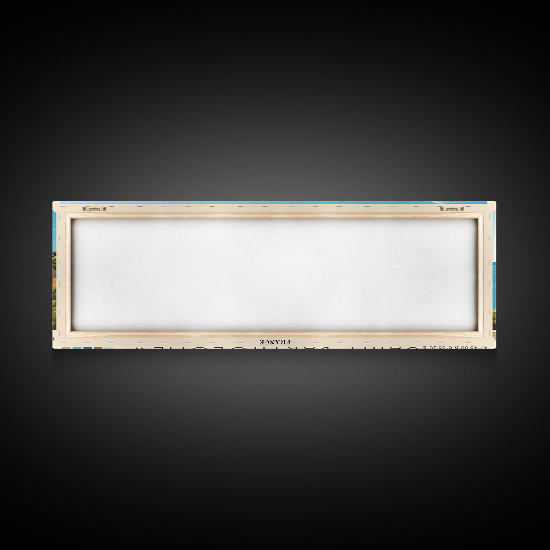 Saint Bartholomew, France Panoramic Beach Print, Vacation Gift, France Wall Art, Framed Canvas Print, Framed Beach Painting