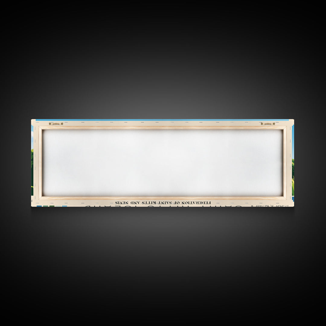 Saint Kitts Island, Federation of Saint Kitts and Nevis Panoramic Print, Vacation Gift, Federation of Saint Kitts and Nevis Wall Art, Vacation Wall Art, Vacatation Memories, Beach Decor, Beach Or Lakehouse Art