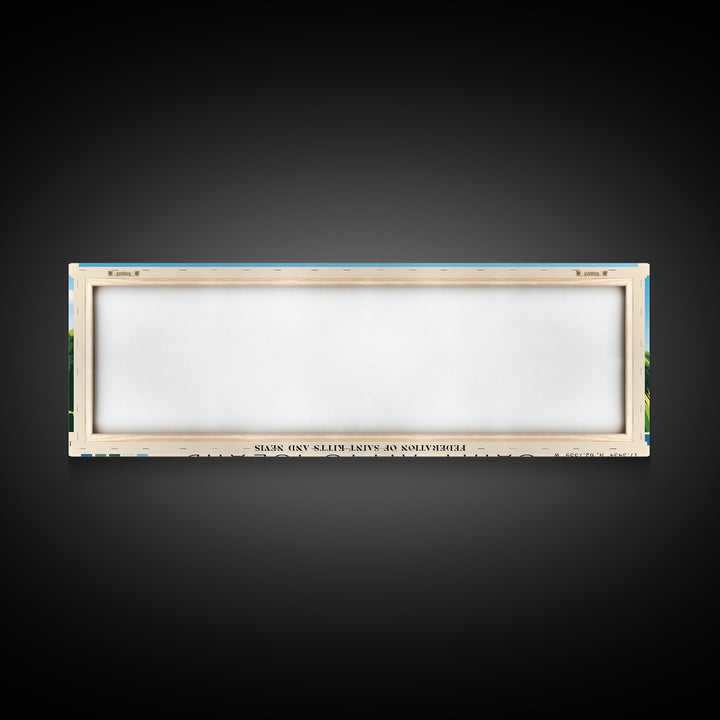 Saint Kitts Island, Federation of Saint Kitts and Nevis Panoramic Print, Vacation Gift, Federation of Saint Kitts and Nevis Wall Art, Vacation Wall Art, Vacatation Memories, Beach Decor, Beach Or Lakehouse Art