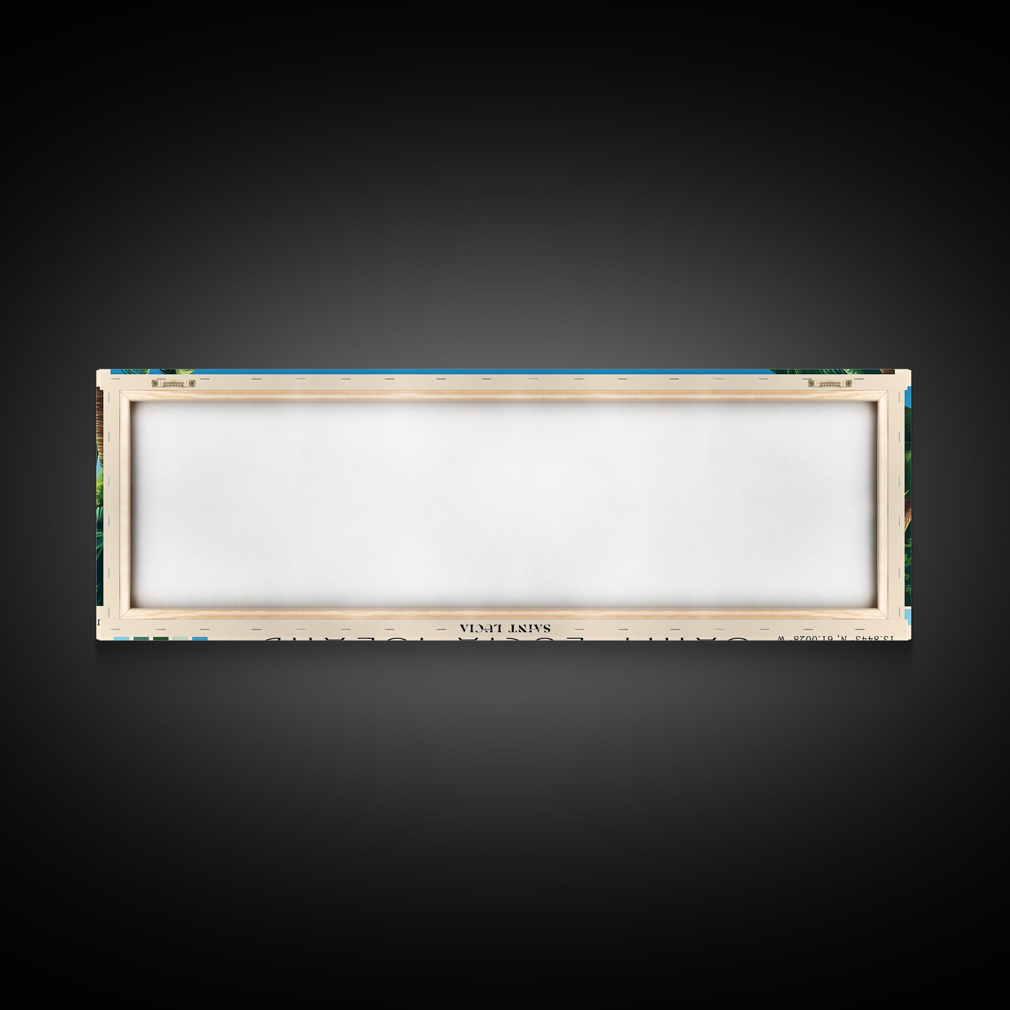 Saint Lucia Island, Saint Lucia Panoramic Print, Vacation Gift, Saint Lucia Wall Art, Beach Painting, Beach Decor, Beach Or Lakehouse Art