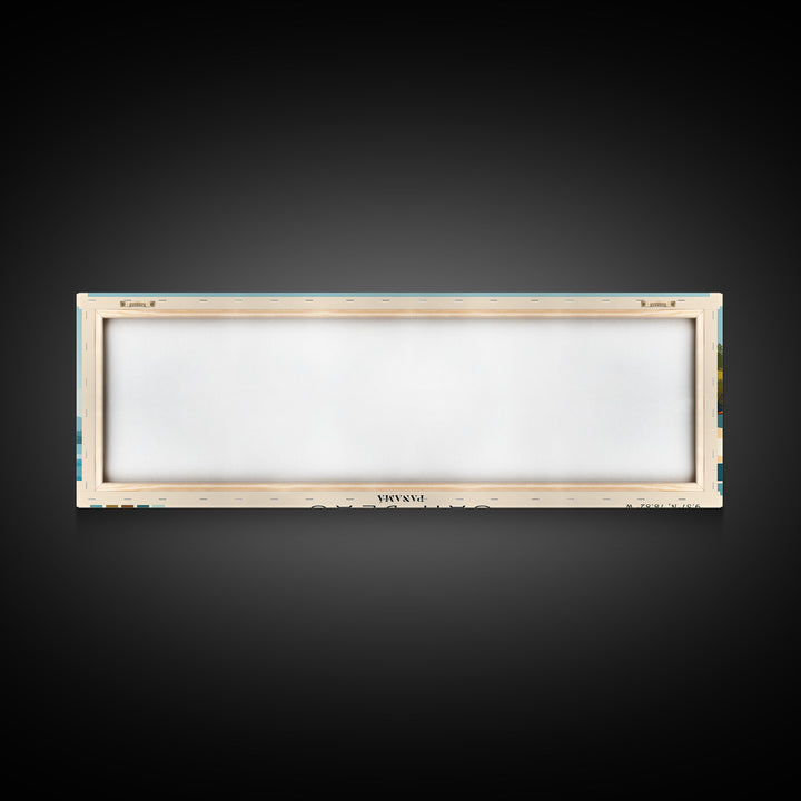 San Blas, Panamá Panoramic Beach Print, Vacation Gift, Panamá Wall Art, Beach Painting, Beach Decor, Beach Painting