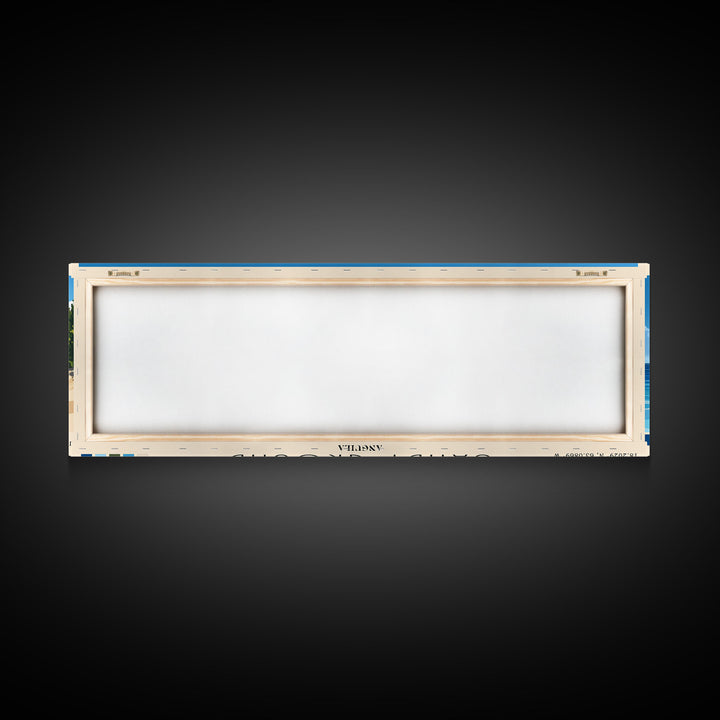 Sandy Ground, Anguila Panoramic Beach Print, Vacation Gift, Anguila Wall Art, Beach Painting, Beach Decor, Beach Painting