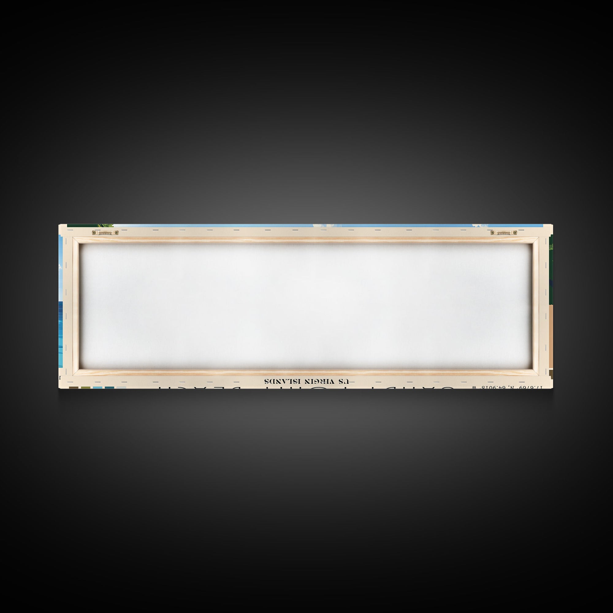 Sandy Point Beach, US Virgin islands Panoramic Beach Print, Vacation Gift, US Virgin islands Wall Art, Framed Canvas Print, Framed Beach Painting