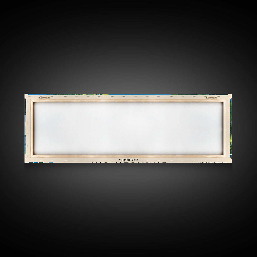 Saracen Bay, Cambodia Panoramic Print, Vacation Gift, Cambodia Wall Art, Beach Painting, Beach Decor, Beach Or Lakehouse Art