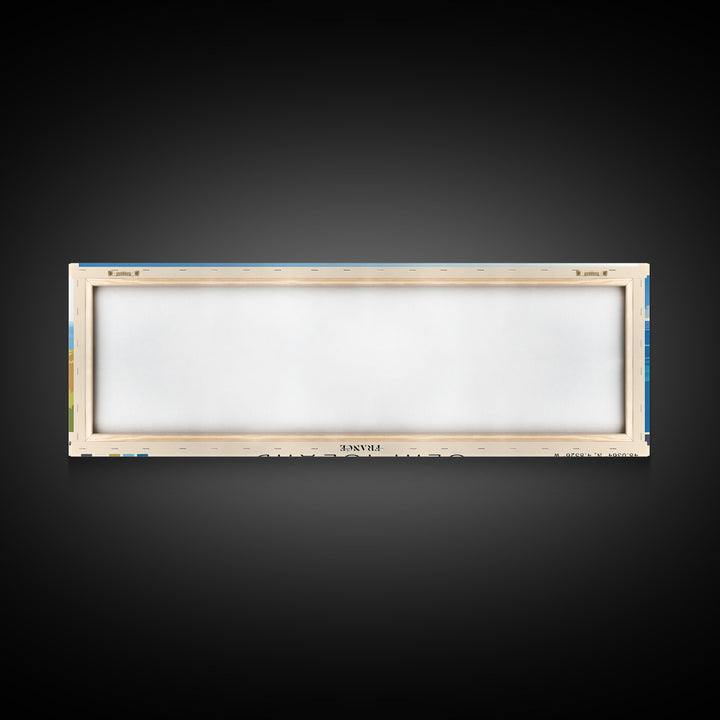 Sein Island, France Panoramic Print, Vacation Gift, France Wall Art, Beach Painting, Beach Decor, Large Wall Art, Wood Frame Art