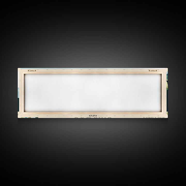 Shikoku, Japan Panoramic Print, Vacation Gift, Japan Wall Art, Beach Painting, Beach Decor, Large Wall Art, Wood Frame Art