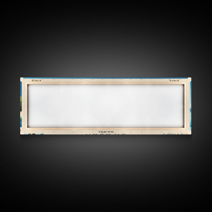 Sipadan, Malaysia Panoramic Print, Vacation Gift, Malaysia Wall Art, Beach Painting, Beach Decor, Large Wall Art, Wood Frame Art