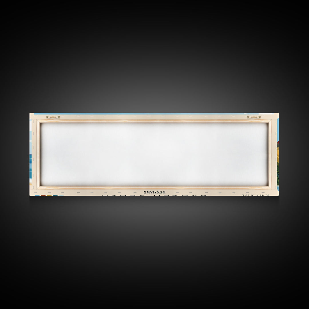 Skagen Beach, Denmark Panoramic Beach Print, Vacation Gift, Denmark Wall Art, Beach Painting, Beach Decor, Beach Painting