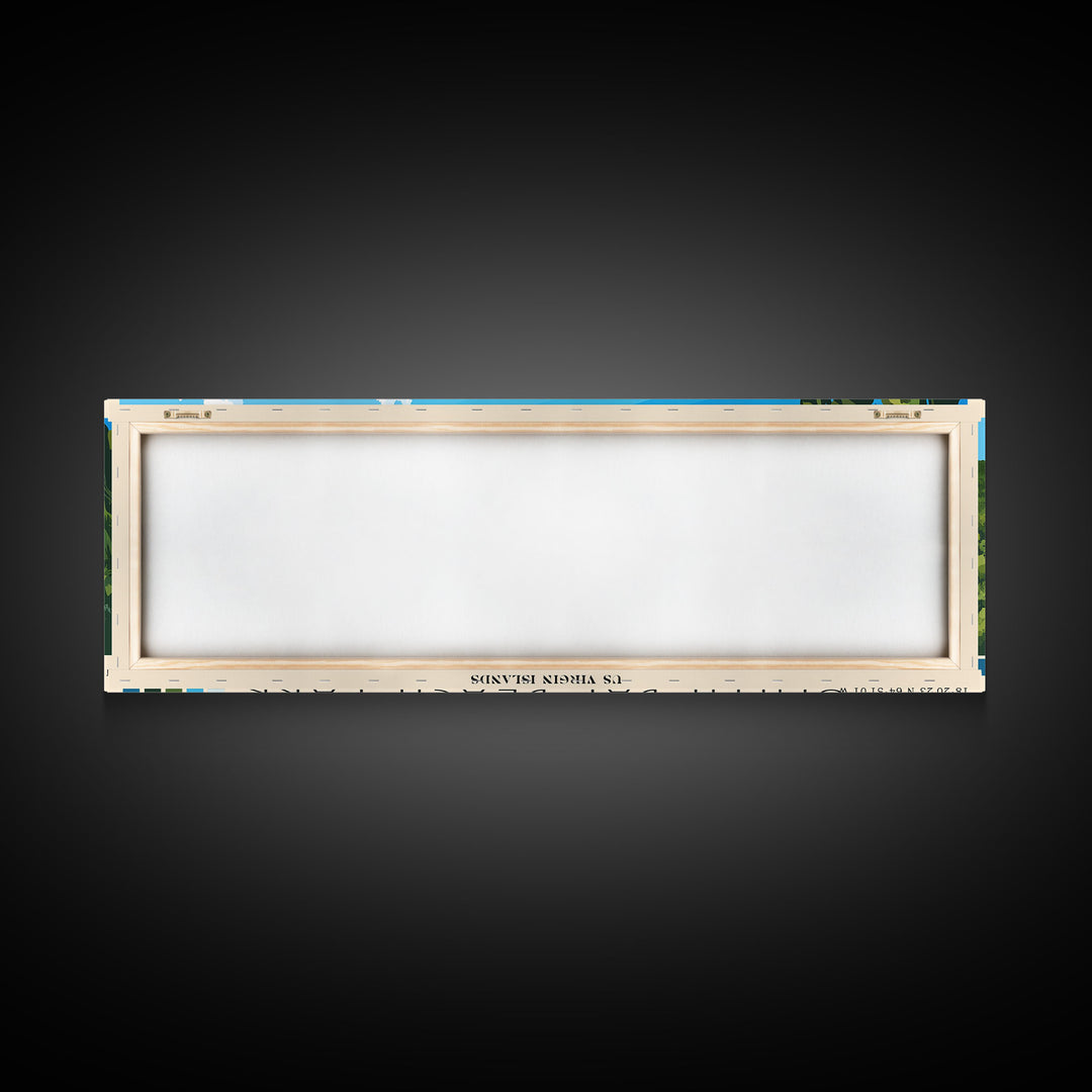 Smith Bay Beach Park, US Virgin islands Panoramic Print, Vacation Gift, US Virgin islands Wall Art, Vacation Wall Art, Vacatation Memories, Beach Decor, Beach Or Lakehouse Art