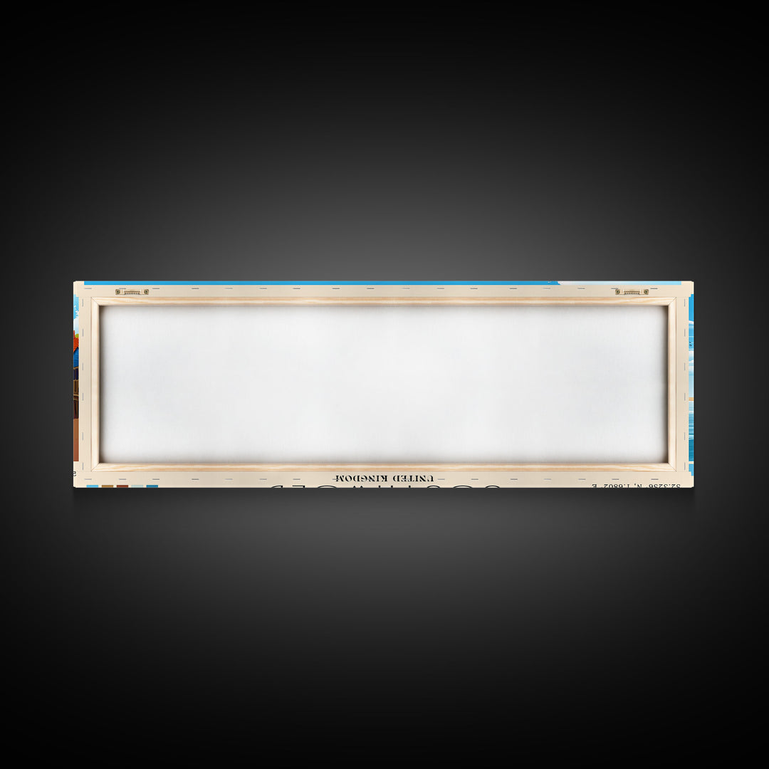 Southwold, United Kingdom Panoramic Print, Vacation Gift, United Kingdom Wall Art, Beach Painting, Beach Decor, Beach Or Lakehouse Art