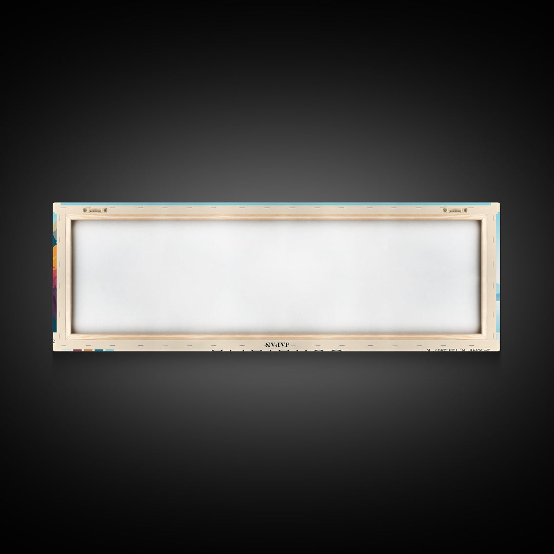 Sunayama, Japan Panoramic Beach Print, Vacation Gift, Japan Wall Art, Framed Canvas Print, Framed Beach Painting