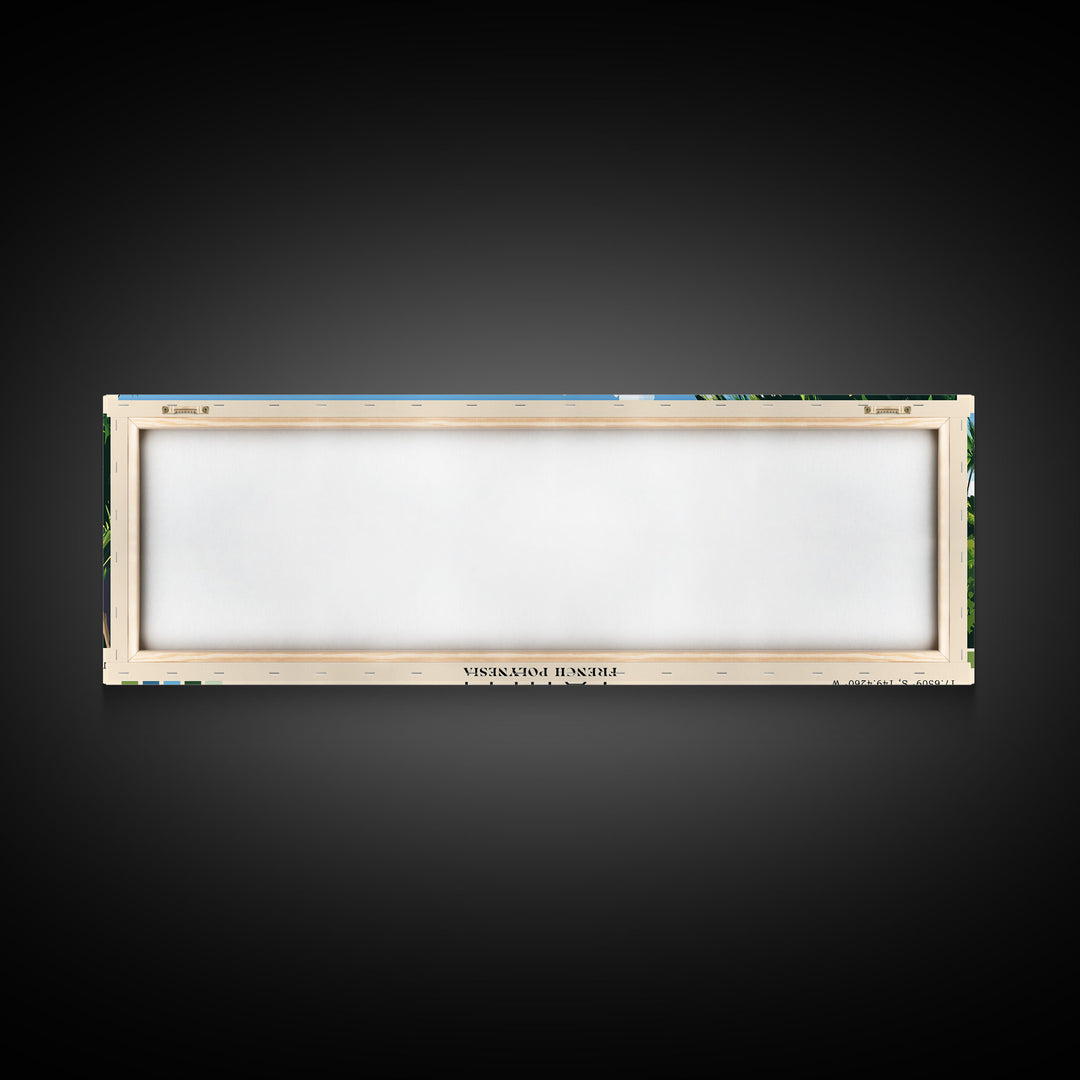 Tahiti, French Polynesia Panoramic Print, Vacation Gift, French Polynesia Wall Art, Vacation Wall Art, Vacatation Memories, Beach Decor, Beach Or Lakehouse Art