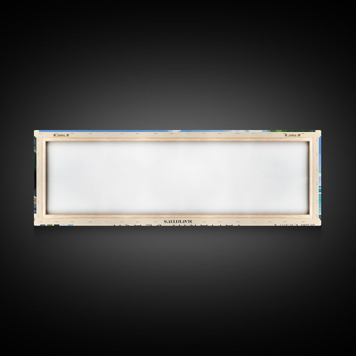 Tamarin Beach, Mauritius Panoramic Beach Print, Vacation Gift, Mauritius Wall Art, Framed Canvas Print, Framed Beach Painting