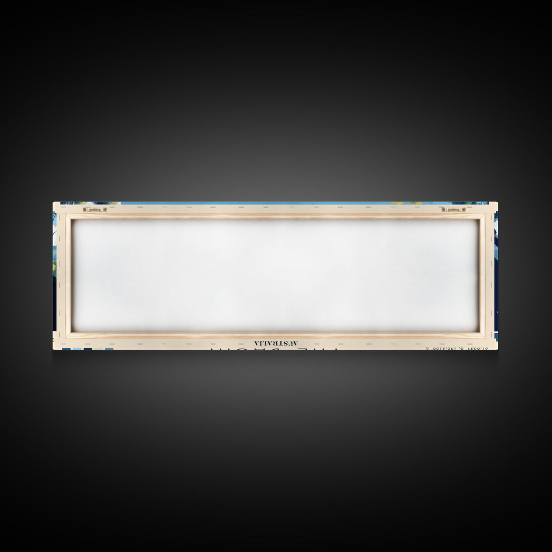 The Basin, Australia Panoramic Print, Vacation Gift, Australia Wall Art, Beach Painting, Beach Decor, Large Wall Art, Wood Frame Art