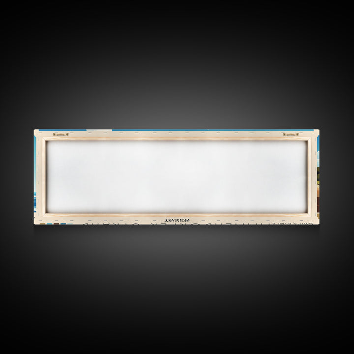 Timmendorfer Strand, Germany Panoramic Beach Print, Vacation Gift, Germany Wall Art, Framed Canvas Print, Framed Beach Painting
