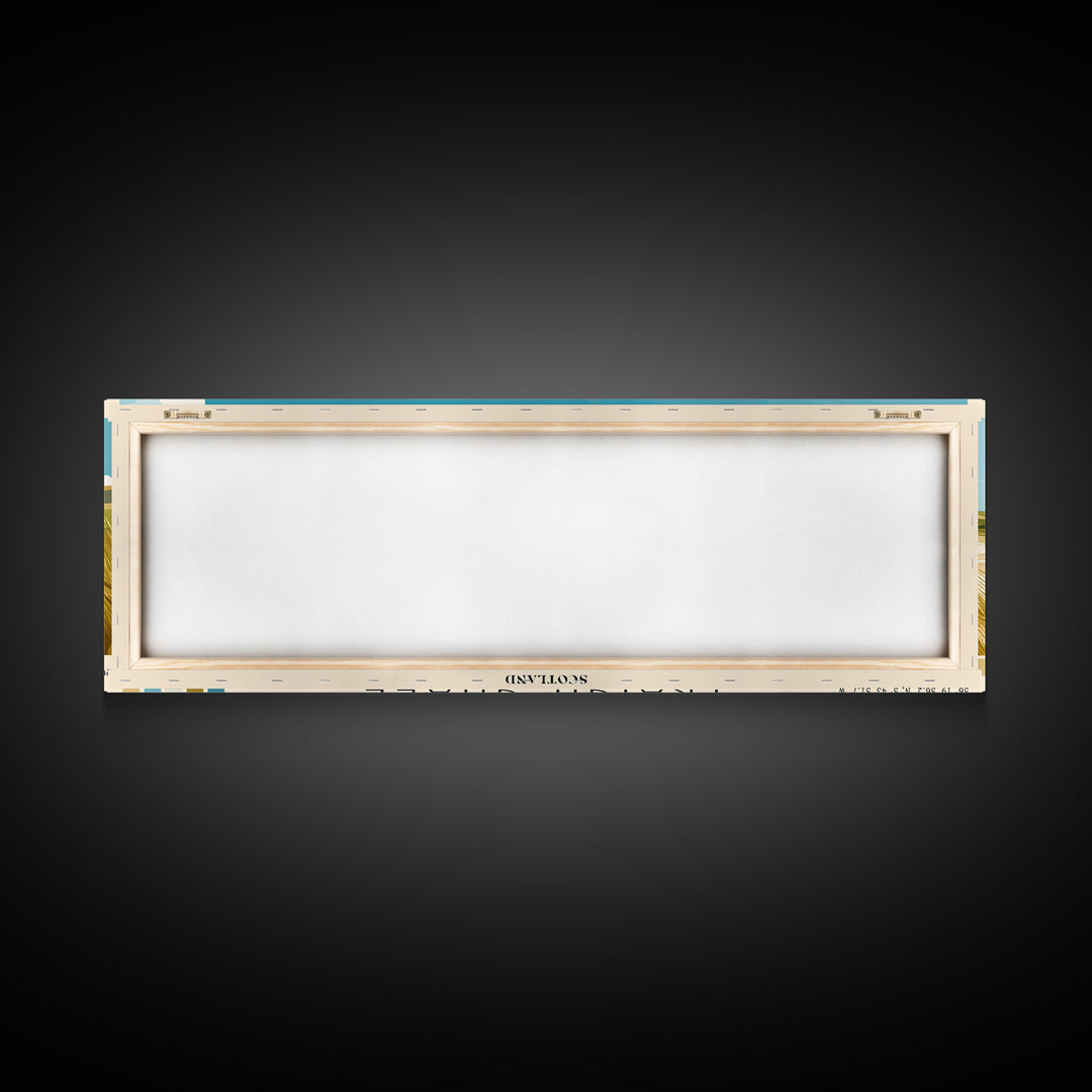 Traigh Ghael, Scotland Panoramic Print, Vacation Gift, Scotland Wall Art, Beach Painting, Beach Decor, Large Wall Art, Wood Frame Art