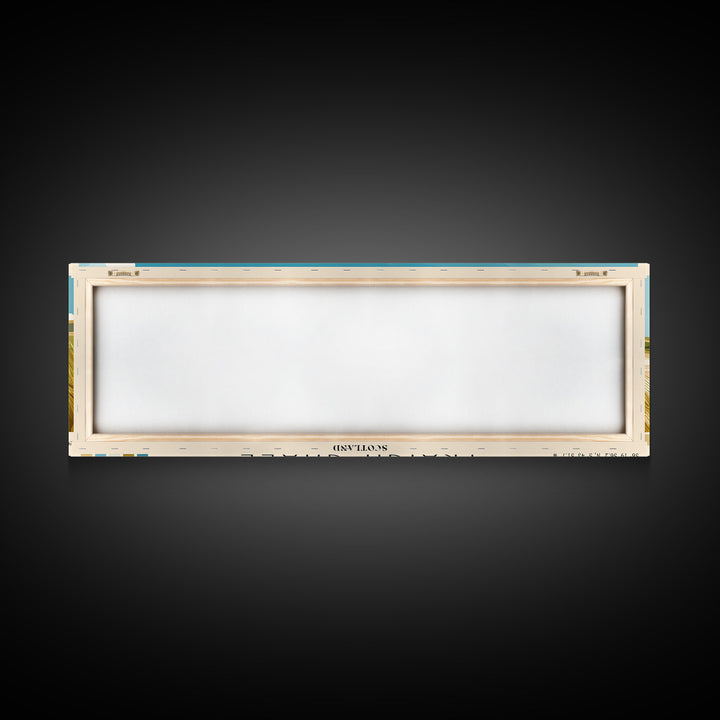 Traigh Ghael, Scotland Panoramic Print, Vacation Gift, Scotland Wall Art, Beach Painting, Beach Decor, Large Wall Art, Wood Frame Art