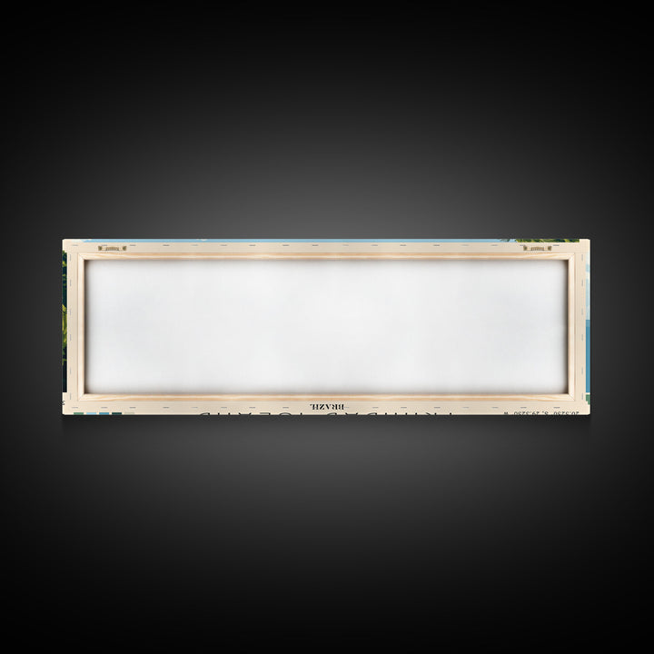 Trinidad Island, Brazil Panoramic Print, Vacation Gift, Brazil Wall Art, Beach Painting, Beach Decor, Large Wall Art, Wood Frame Art