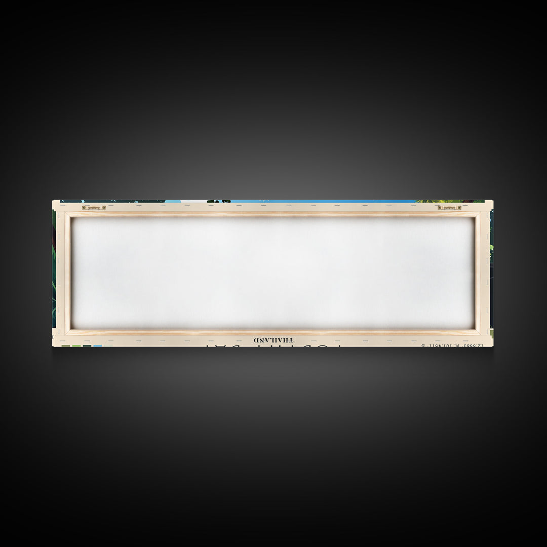 Tubtim Bay, Thailand Panoramic Beach Print, Vacation Gift, Thailand Wall Art, Beach Painting, Beach Decor, Beach Painting