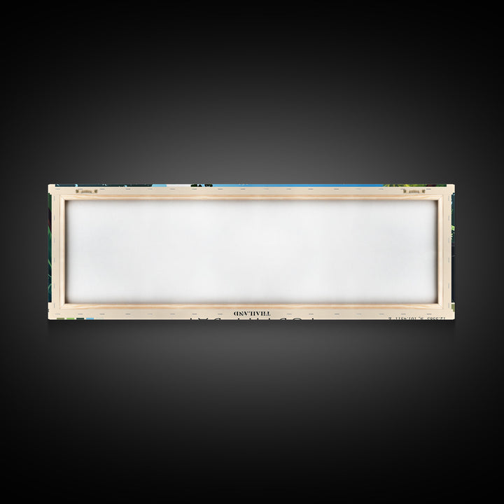 Tubtim Bay, Thailand Panoramic Beach Print, Vacation Gift, Thailand Wall Art, Beach Painting, Beach Decor, Beach Painting