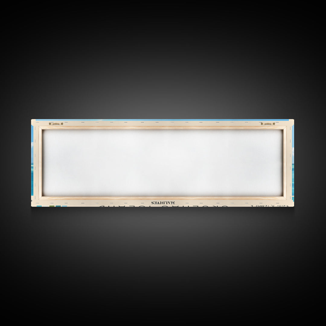 Ukulhas Island, Maldives Panoramic Print, Vacation Gift, Maldives Wall Art, Vacation Wall Art, Vacatation Memories, Beach Decor, Beach Or Lakehouse Art